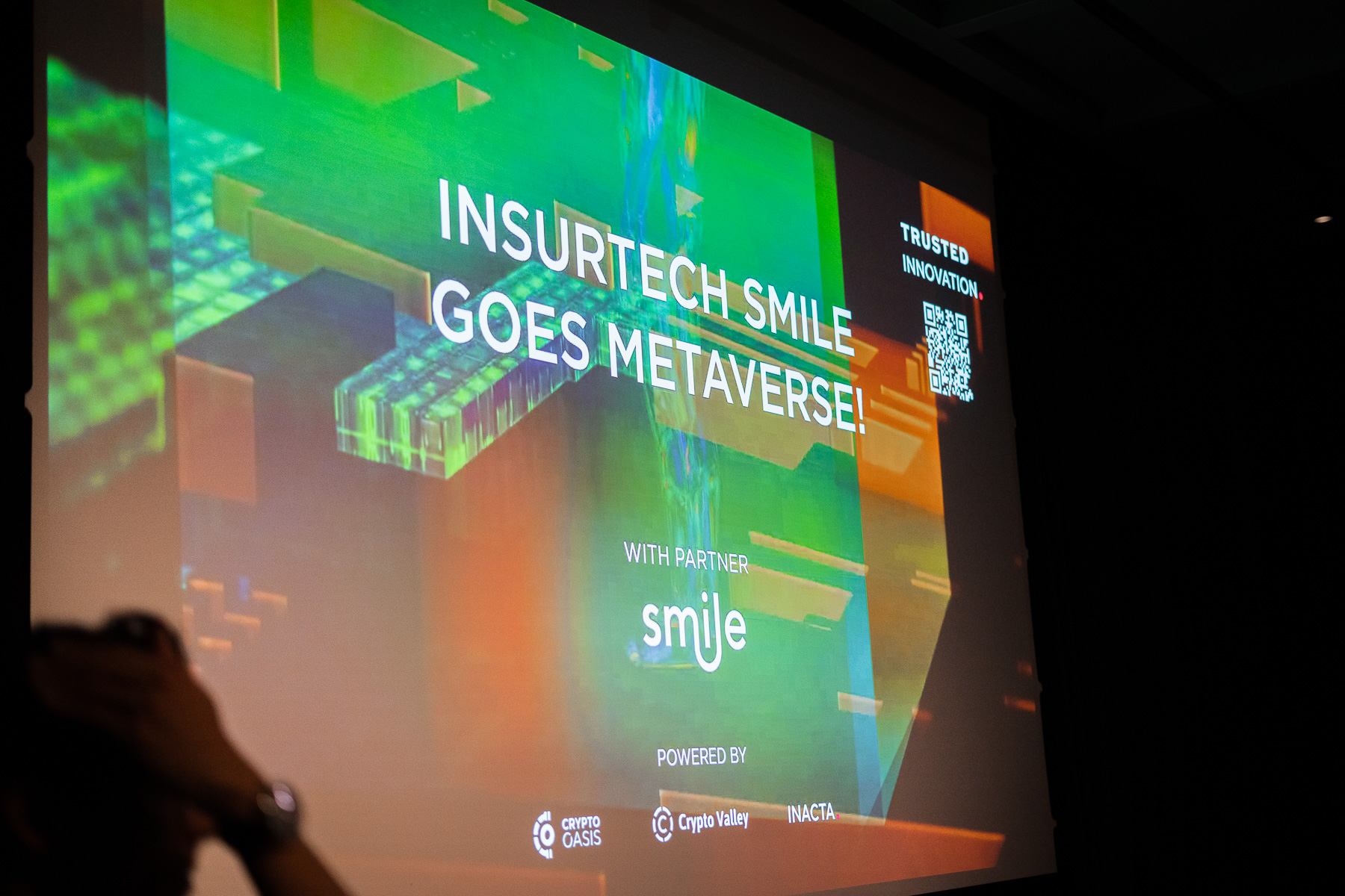 An einem Event der Inacta wird das Smile Metaverse vorgestellt