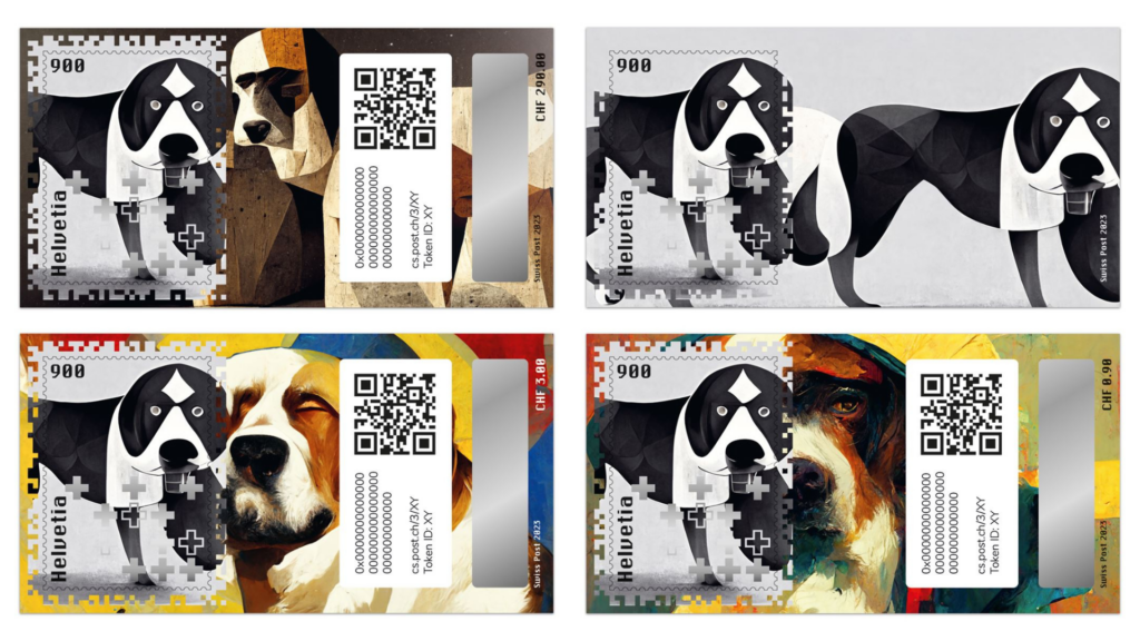 Beispiele der Swiss Crypto Stamp 3.0