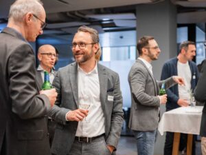 Karl Rekeczki beim Apéro am Event