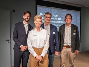 Serafin Bäbler, Valérie-Aimée Schärer, Christian Bokelmann und Fabian Seimer