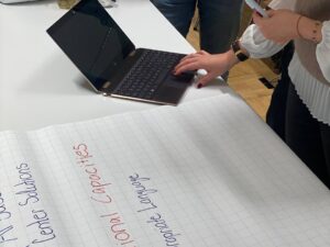 Studierende während des Workshops an unserem Praxisevent AI für Callcenter an der HSLU