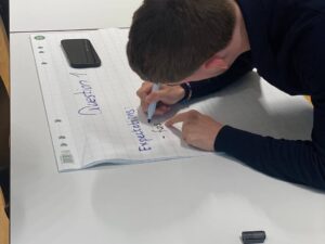Studierende während des Workshops an unserem Praxisevent AI für Callcenter an der HSLU
