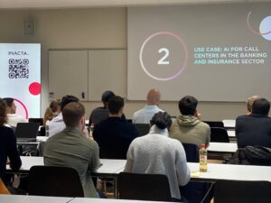 Studierende an unserem Praxisevent AI für Callcenter an der HSLU