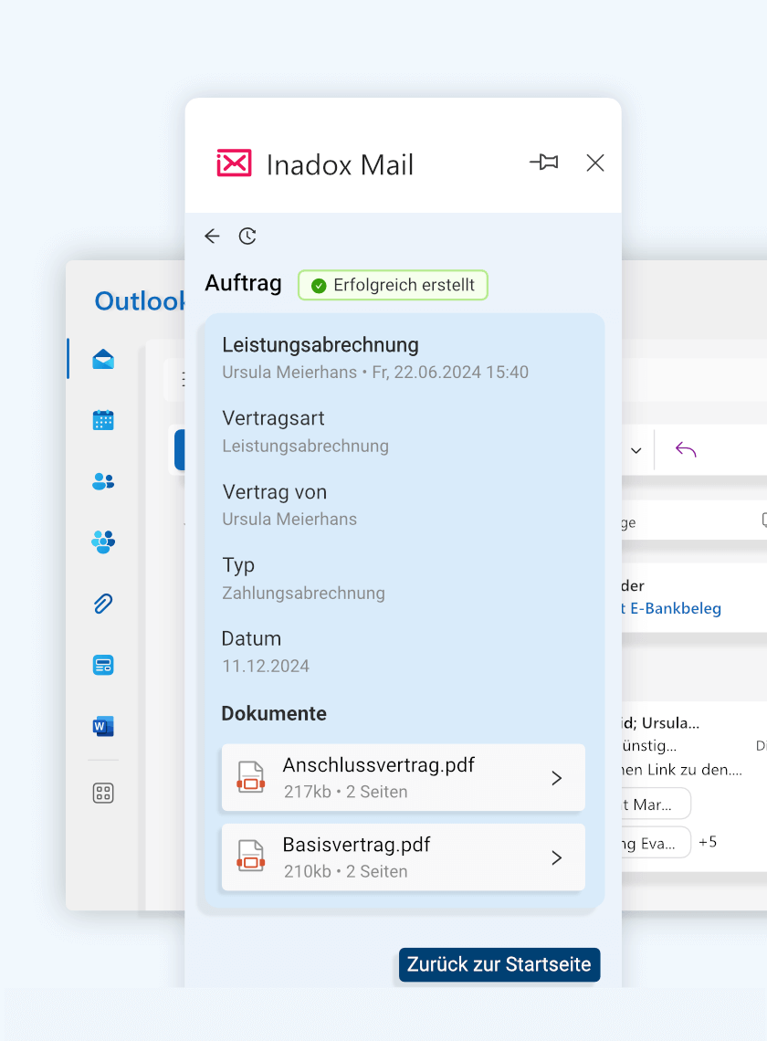 Mailauftrag von Inacta über Inadox Mail