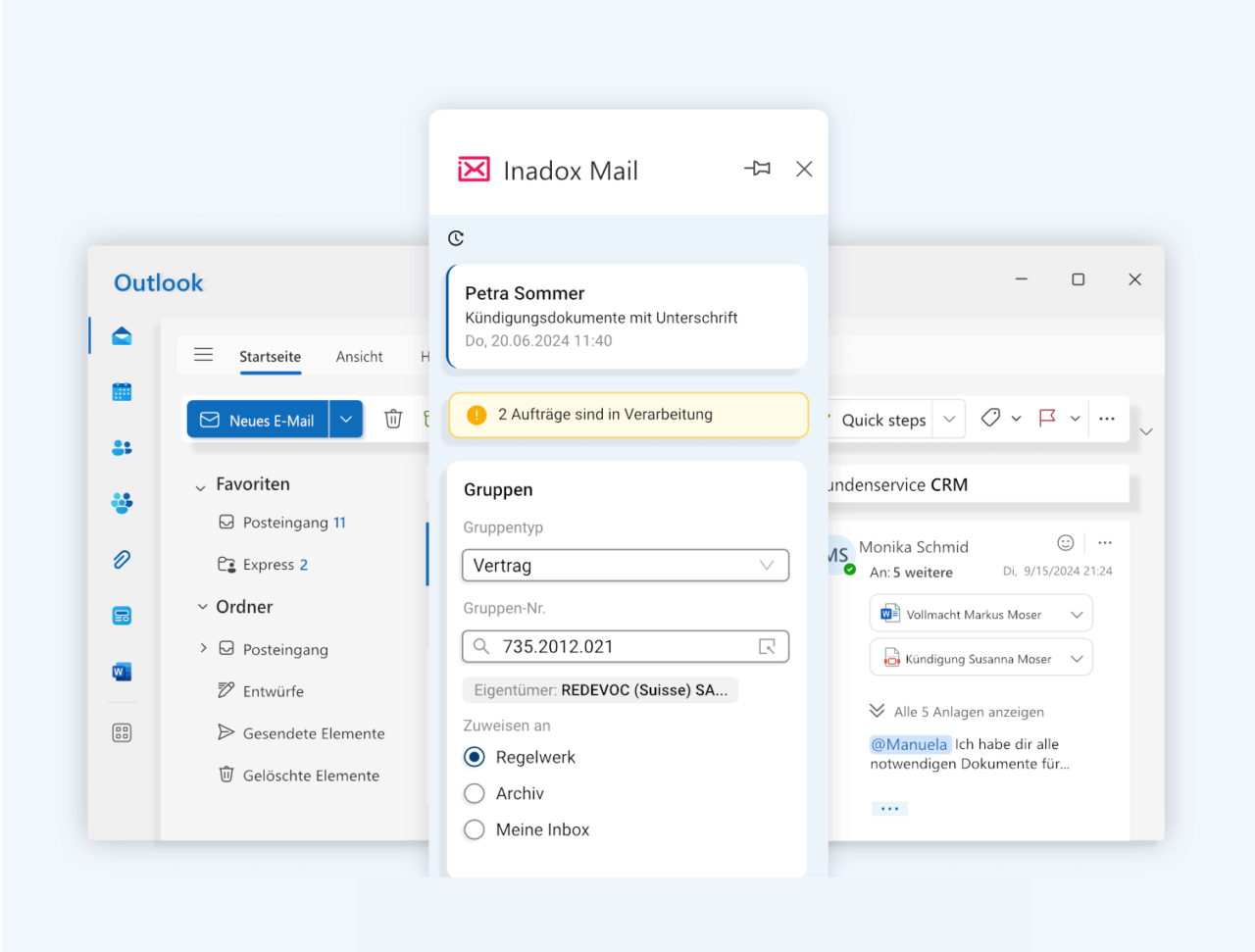 Mail Gruppen von Inadox Inacta