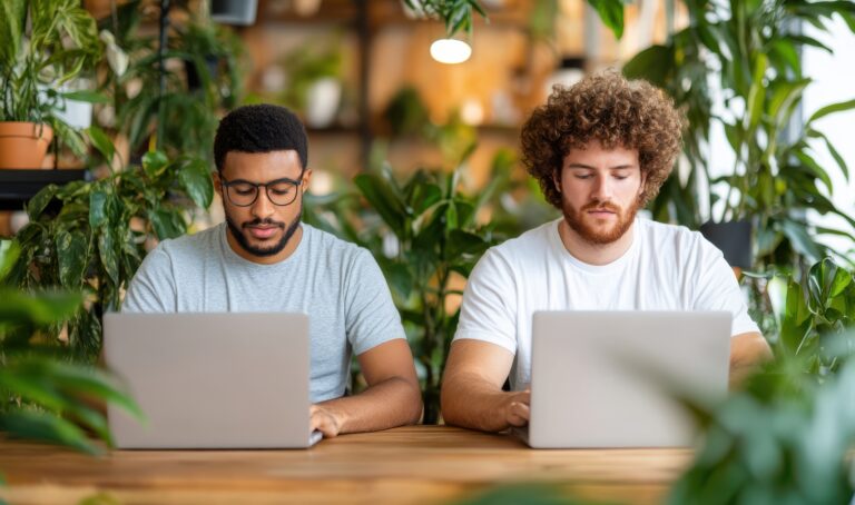 Gemeinsam mit KI – moderne Zusammenarbeit in einer grünen, digitalen Arbeitsumgebung