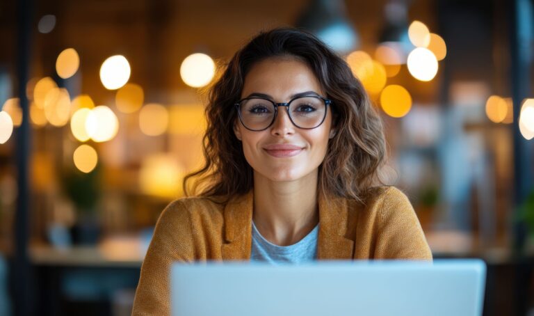 Frau mit Brillen, Inacta, Mendix. digitale Transformation für Unternehmen