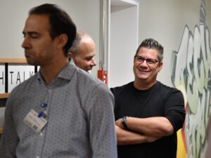 Alain Veuve von Parashift bei einem Gespräch am Event zu Intelligent Document Processing